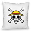 Perna Decorativa Fluffy cu One Piece, 40x40 cm, Alba, Husa Detasabila, Burduf 7 Perna Decorativa Fluffy cu One Piece