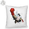 Perna Decorativa Fluffy cu One Punch man, 40x40 cm, Alba, Husa Detasabila, Burduf 8 40x40 cm