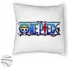 Perna Decorativa Fluffy cu Onne Piece, 40x40 cm, Alba, Husa Detasabila, Burduf 8 40x40 cm