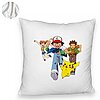 Perna Decorativa Fluffy cu Pokemon Pikachu, 40x40 cm, Alba, Husa Detasabila, Burduf 8 40x40 cm