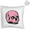 Perna Decorativa Fluffy cu motiv Craniu de Halloween, 2, 40x40 cm, Alba, Husa Detasabila, Burduf 8 2