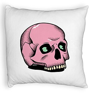 Perna Decorativa Fluffy cu motiv Craniu de Halloween