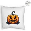 Perna Decorativa Fluffy cu motiv Dovleac de Halloween 1, 40x40 cm, Alba, Husa Detasabila, Burduf 8 40x40 cm