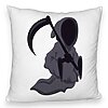 Perna Decorativa Fluffy cu motiv Fantoma de Halloween 3, 40x40 cm, Alba, Husa Detasabila, Burduf 7 Perna Decorativa Fluffy cu motiv Fantoma de Halloween 3