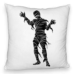 Perna Decorativa Fluffy cu motiv Mumie de Halloween 2