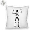 Perna Decorativa Fluffy cu motiv Sechelet de Halloween 1, 40x40 cm, Alba, Husa Detasabila, Burduf 8 40x40 cm