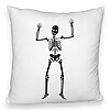 Perna Decorativa Fluffy cu motiv Sechelet de Halloween 1, 40x40 cm, Alba, Husa Detasabila, Burduf 7 Perna Decorativa Fluffy cu motiv Sechelet de Halloween 1