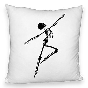 Perna Decorativa Fluffy cu motiv Sechelet de Halloween 3