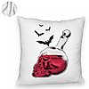 Perna Decorativa Fluffy cu motiv Sticla Craniu de Halloween 1, 40x40 cm, Alba, Husa Detasabila, Burduf 8 40x40 cm
