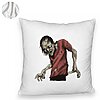 Perna Decorativa Fluffy cu motiv Zombie de Halloween 1, 40x40 cm, Alba, Husa Detasabila, Burduf 8 40x40 cm