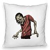 Perna Decorativa Fluffy cu motiv Zombie de Halloween 1, 40x40 cm, Alba, Husa Detasabila, Burduf 7 Perna Decorativa Fluffy cu motiv Zombie de Halloween 1