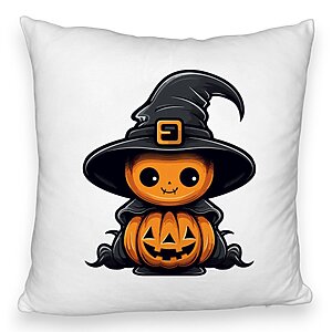 Perna Decorativa Fluffy cu motiv de Halloween 1