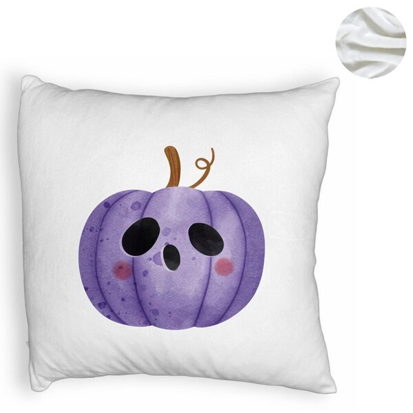 Perna Decorativa Fluffy cu motiv de Halloween 10, 40x40 cm, Alba, Husa Detasabila, Burduf 6 40x40 cm