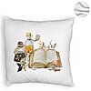Perna Decorativa Fluffy cu motiv de Halloween 11, 40x40 cm, Alba, Husa Detasabila, Burduf 8 40x40 cm