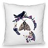 Perna Decorativa Fluffy cu motiv de Halloween 8, 40x40 cm, Alba, Husa Detasabila, Burduf 7 Perna Decorativa Fluffy cu motiv de Halloween 8