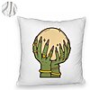 Perna Decorativa Fluffy cu motiv de Halloween 9, 40x40 cm, Alba, Husa Detasabila, Burduf 8 40x40 cm