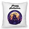 Perna Decorativa Fluffy cu motiv de Halloween si Text, 40x40 cm, Alba, Husa Detasabila, Burduf 7 Perna Decorativa Fluffy cu motiv de Halloween si Text