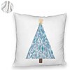 Perna Decorativa Fluffy cu tematica Craciun, Brad, 3, 40x40 cm, Alba, Husa Detasabila, Burduf 8 Brad