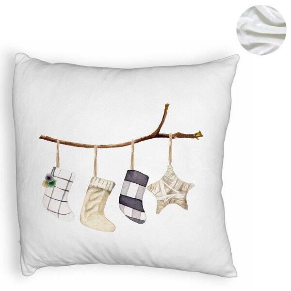 Perna Decorativa Fluffy cu tematica de Craciun, 10, 40x40 cm, Alba, Husa Detasabila, Burduf 6 10