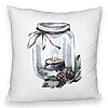 Perna Decorativa Fluffy cu tematica de Craciun, 13, 40x40 cm, Alba, Husa Detasabila, Burduf 7 Perna Decorativa Fluffy cu tematica de Craciun