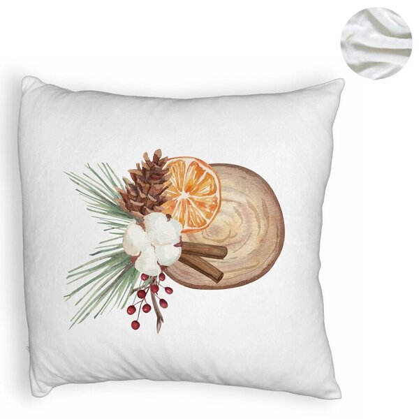 Perna Decorativa Fluffy cu tematica de Craciun, 14, 40x40 cm, Alba, Husa Detasabila, Burduf 6 14