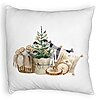 Perna Decorativa Fluffy cu tematica de Craciun, 17, 40x40 cm, Alba, Husa Detasabila, Burduf 19 Perna Decorativa Fluffy cu tematica de Craciun