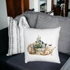 Perna Decorativa Fluffy cu tematica de Craciun, 17, 40x40 cm, Alba, Husa Detasabila, Burduf 22 Alba