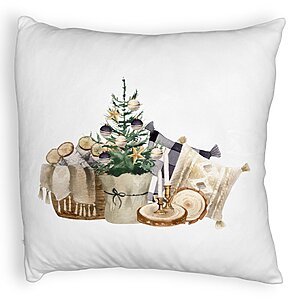 Perna Decorativa Fluffy cu tematica de Craciun