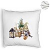 Perna Decorativa Fluffy cu tematica de Craciun, 19, 40x40 cm, Alba, Husa Detasabila, Burduf 8 19