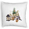 Perna Decorativa Fluffy cu tematica de Craciun, 19, 40x40 cm, Alba, Husa Detasabila, Burduf 7 Perna Decorativa Fluffy cu tematica de Craciun