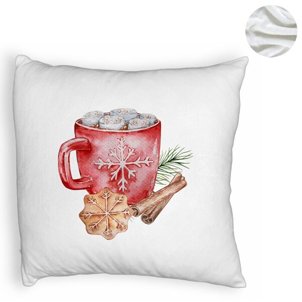 Perna Decorativa Fluffy cu tematica de Craciun, 20, 40x40 cm, Alba, Husa Detasabila, Burduf 6 20