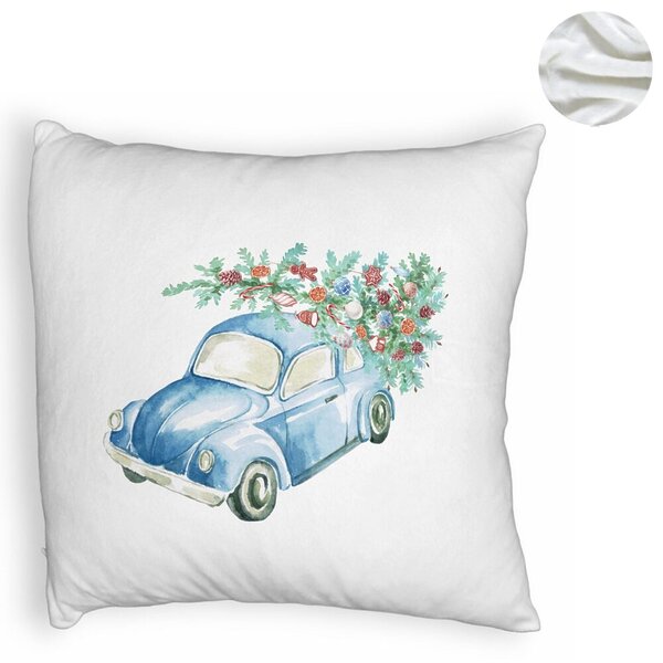 Perna Decorativa Fluffy cu tematica de Craciun, 21, 40x40 cm, Alba, Husa Detasabila, Burduf 6 21