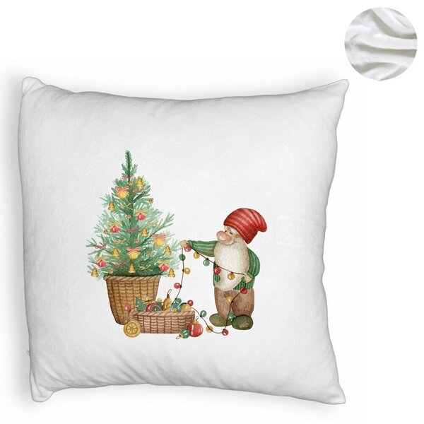Perna Decorativa Fluffy cu tematica de Craciun, 22, 40x40 cm, Alba, Husa Detasabila, Burduf 6 22