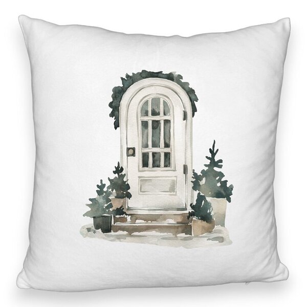 Perna Decorativa Fluffy cu tematica de Craciun, 3, 40x40 cm, Alba, Husa Detasabila, Burduf 5 Perna Decorativa Fluffy cu tematica de Craciun