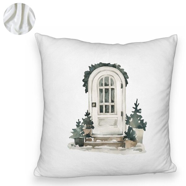 Perna Decorativa Fluffy cu tematica de Craciun, 8, 40x40 cm, Alba, Husa Detasabila, Burduf 6 8