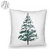 Perna Decorativa Fluffy cu tematica de Craciun, Brad 2, 40x40 cm, Alba, Husa Detasabila, Burduf 8 Brad 2