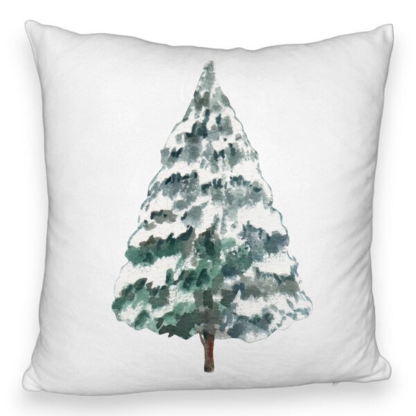 Perna Decorativa Fluffy cu tematica de Craciun, Brad 2, 40x40 cm, Alba, Husa Detasabila, Burduf 5 Perna Decorativa Fluffy cu tematica de Craciun
