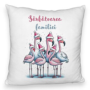 Perna Decorativa Fluffy cu tematica de Craciun