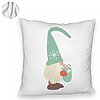 Perna Decorativa Fluffy cu tematica de Craciun, Gnom 4, 40x40 cm, Alba, Husa Detasabila, Burduf 8 Gnom 4