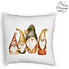Perna Decorativa Fluffy cu tematica de Craciun, Gnomi, 40x40 cm, Alba, Husa Detasabila, Burduf 8 Gnomi