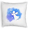 Perna Decorativa Fluffy cu tematica de Craciun, Inger, 40x40 cm, Alba, Husa Detasabila, Burduf 7 Perna Decorativa Fluffy cu tematica de Craciun