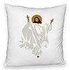 Perna Decorativa Fluffy cu tematica de Craciun, Isus Hristos, 40x40 cm, Alba, Husa Detasabila, Burduf 7 Perna Decorativa Fluffy cu tematica de Craciun