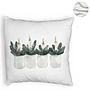 Perna Decorativa Fluffy cu tematica de Craciun, Lumanari 2, 40x40 cm, Alba, Husa Detasabila, Burduf 8 Lumanari 2