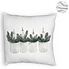 Perna Decorativa Fluffy cu tematica de Craciun, Lumanari, 3, 40x40 cm, Alba, Husa Detasabila, Burduf 8 Lumanari