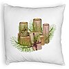 Perna Decorativa Fluffy cu tematica de Craciun, Lumanari, 7, 40x40 cm, Alba, Husa Detasabila, Burduf 7 Perna Decorativa Fluffy cu tematica de Craciun