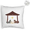 Perna Decorativa Fluffy cu tematica de Craciun, Nasterea Sperantei, 40x40 cm, Alba, Husa Detasabila, Burduf 8 Nasterea Sperantei