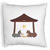 Perna Decorativa Fluffy cu tematica de Craciun, Nasterea Sperantei, 40x40 cm, Alba, Husa Detasabila, Burduf 7 Perna Decorativa Fluffy cu tematica de Craciun