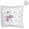 Perna Decorativa Fluffy de Craciun Om de Zapada, 1, 40x40 cm, Alba, Husa Detasabila, Burduf 8 1