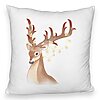 Perna Decorativa Fluffy de Craciun cu Ren, 1, 40x40 cm, Alba, Husa Detasabila, Burduf 7 Perna Decorativa Fluffy de Craciun cu Ren