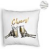 Perna Decorativa Fluffy de Halloween si Text Cheers, 40x40 cm, Alba, Husa Detasabila, Burduf 8 40x40 cm